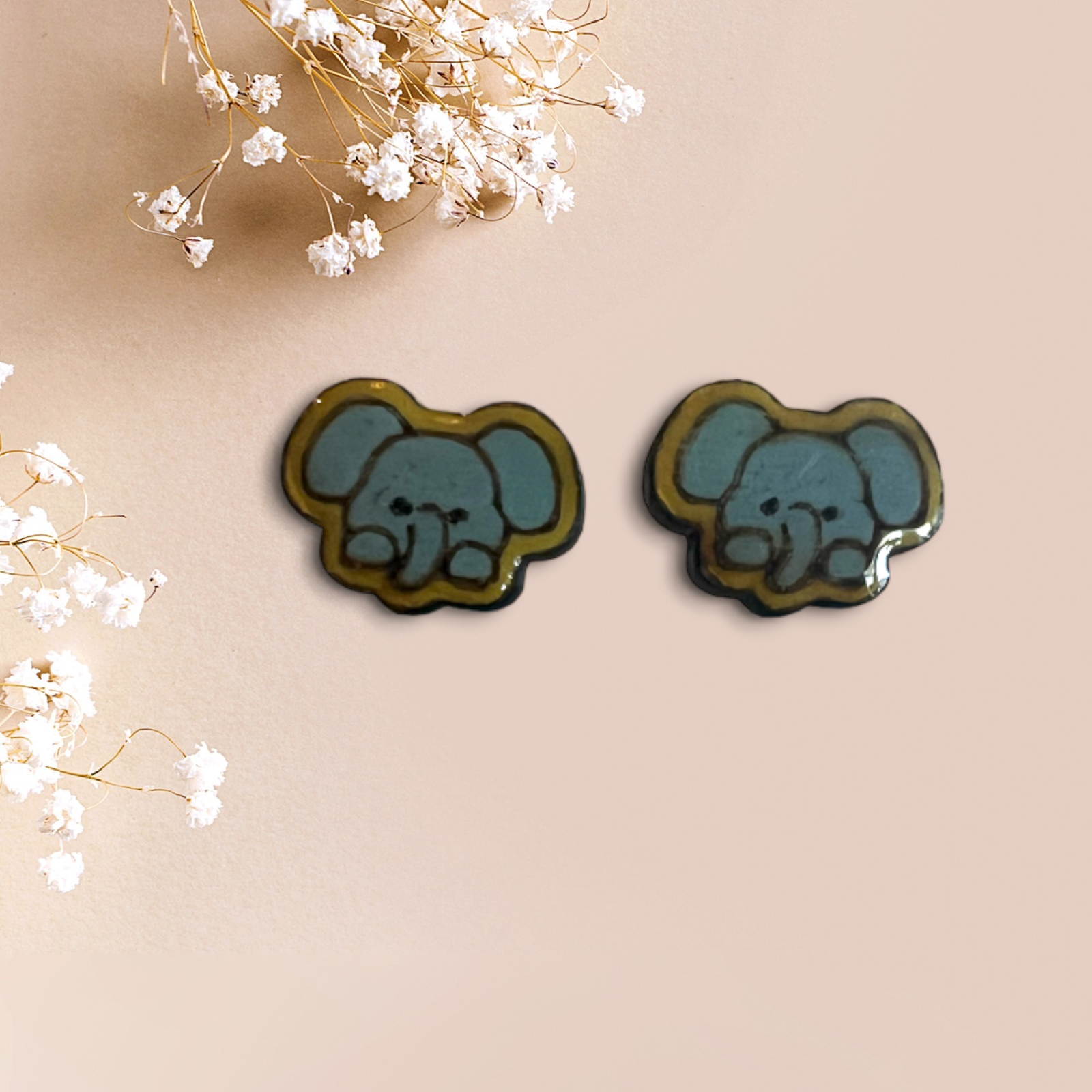 Baby Elephant Stud Earrings