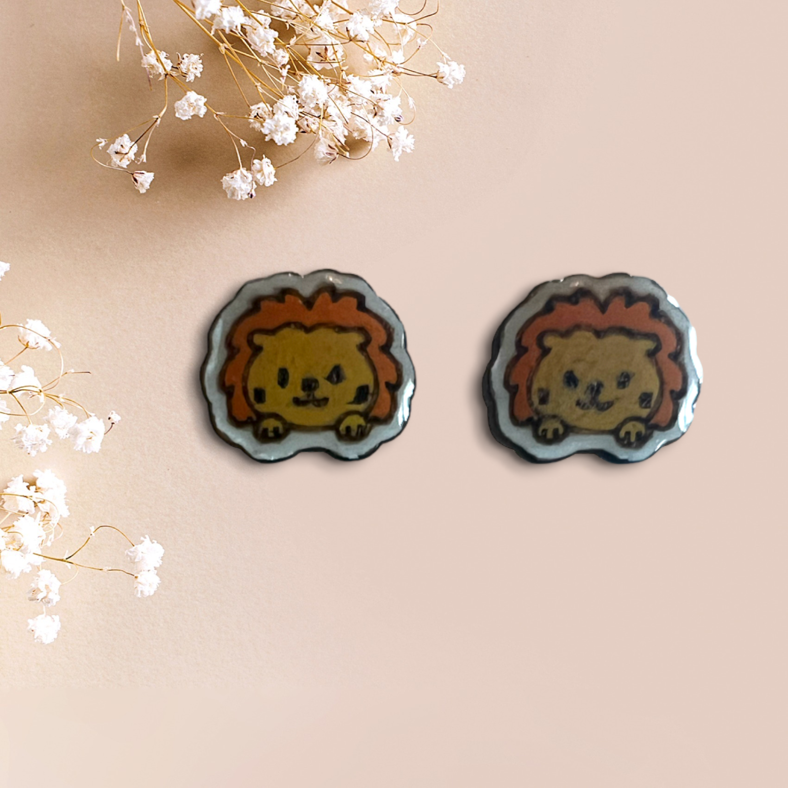 Lion Stud Earrings