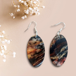 Marble texture dangle earrings - 