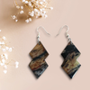 Marble texture dangle earrings - 